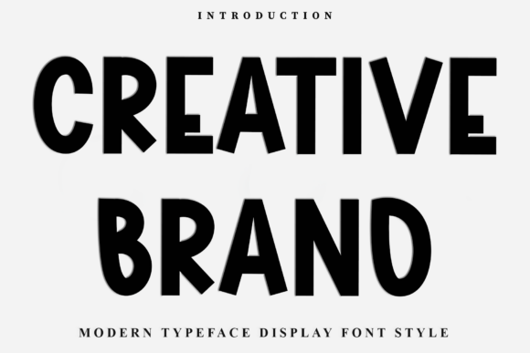 Creative Brand: A Modern Display Font for Impactful Visual Identity
