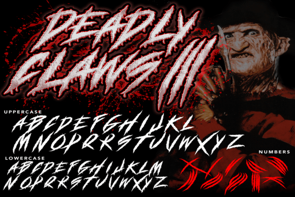 Deadly Claws: A Bold Font for Impactful Design