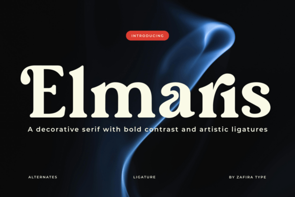 Elmaris: A Serif Display Font That Turns Typography into Art
