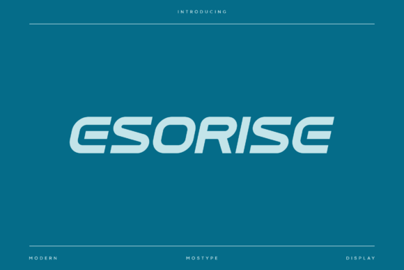 Esorise: A Futuristic Font for Modern Design Needs