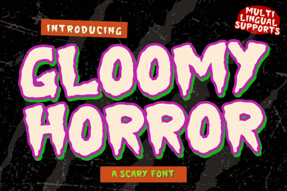 Gloomy Horror: A Halloween Font That Captures Playful Authenticity