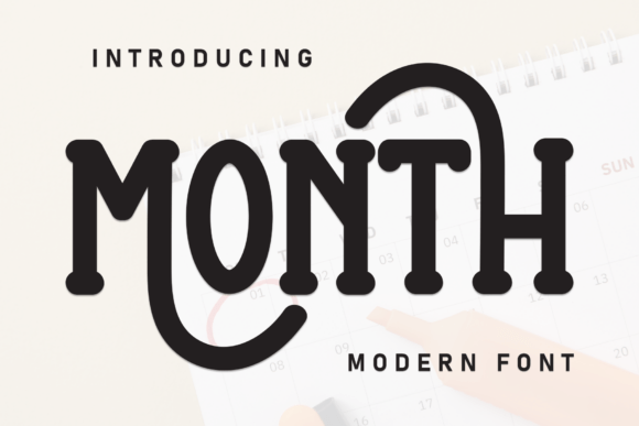 Month: A Warm, Clear Display Font for Everyday Design