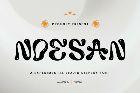 Noesan: Bold, Playful Typography with Liquid Flair
