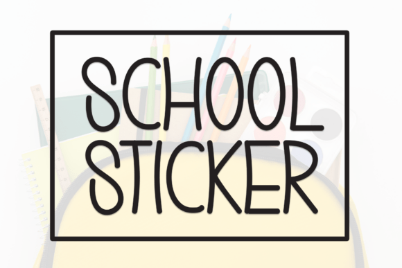 School Sticker: A Playful Font with Real-World Design Power