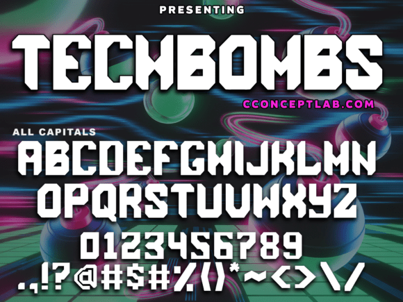 Techbombs: A Sci-Fi Font That Sparks Creativity for Designers and Makers